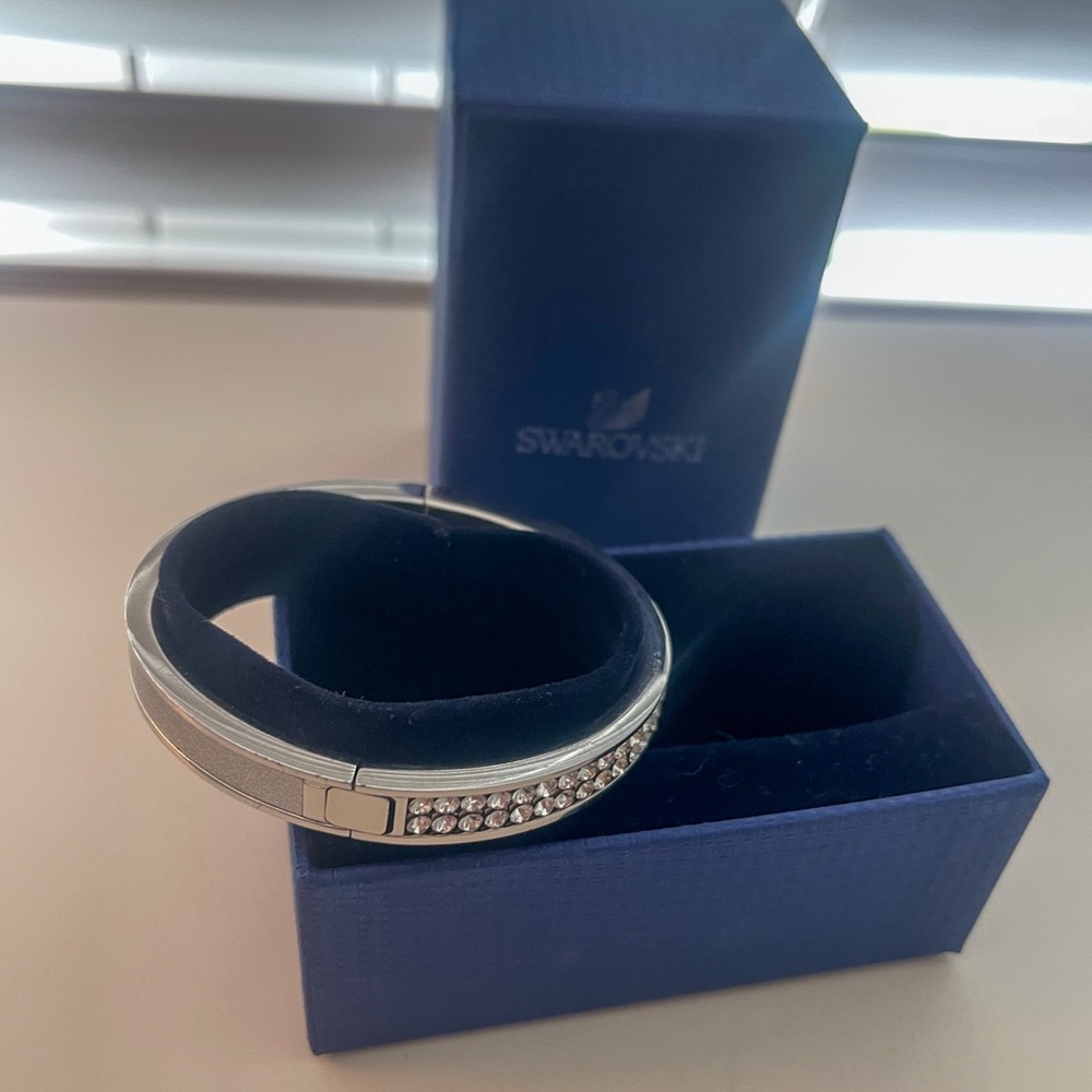 Swarovski Hinged Bangle Bracelet
